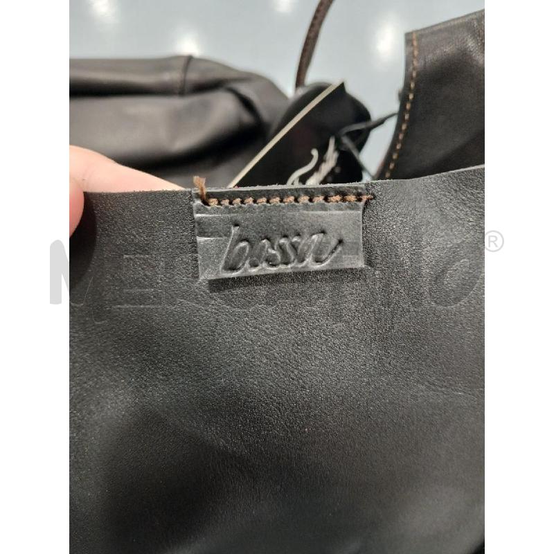 BORSA DONNA BOTTEGA BOSSA GRANDE 41X40 C. IN PELLE NERA CON POCHETTE INTERNA | Mercatino dell'Usato Salerno fratte 3