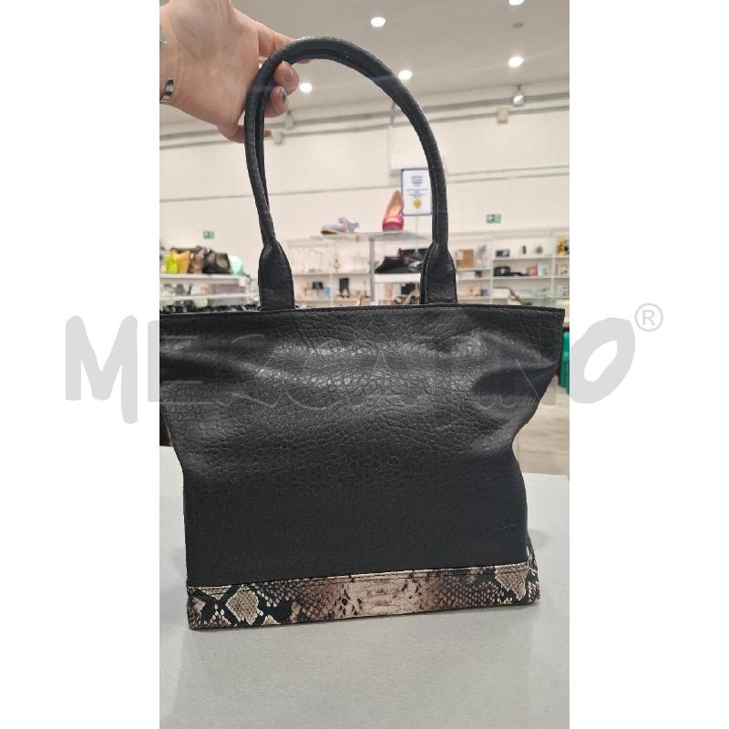 BORSA DONNA CAMOMILLA NERA FASCIA SOTTO EFF. PITONATO | Mercatino dell'Usato Salerno fratte 2
