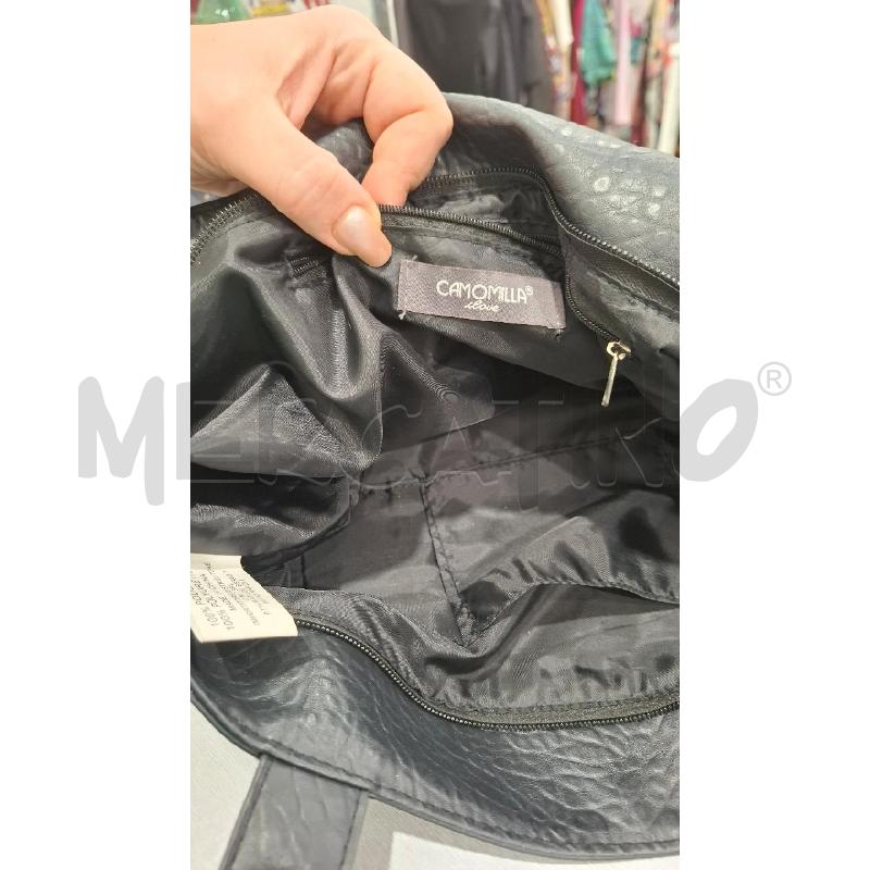 BORSA DONNA CAMOMILLA NERA FASCIA SOTTO EFF. PITONATO | Mercatino dell'Usato Salerno fratte 5