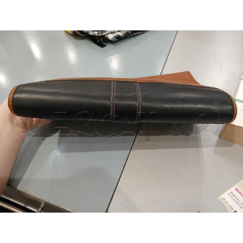 BORSA DONNA CAVALCANTI NERA MARRONE PELLE (NO TRACOLLA) | Mercatino dell'Usato Salerno fratte 3