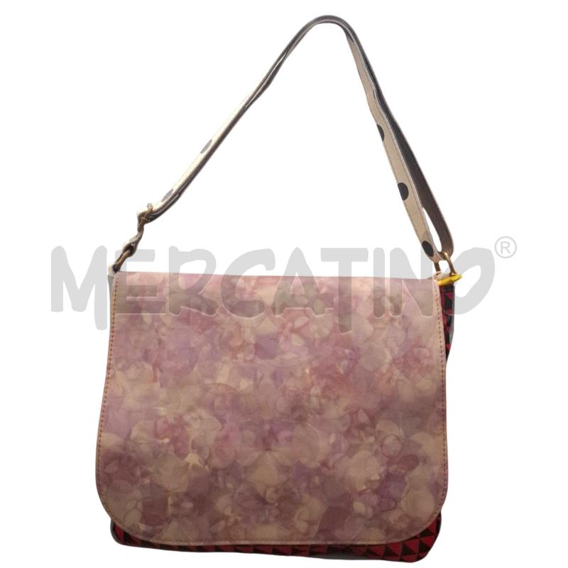 BORSA DONNA EBARRITO PELLE MULTICOLOR DESIGN SPORT. MOTIVO GEOM. ROSSO/NERO | Mercatino dell'Usato Salerno fratte 1