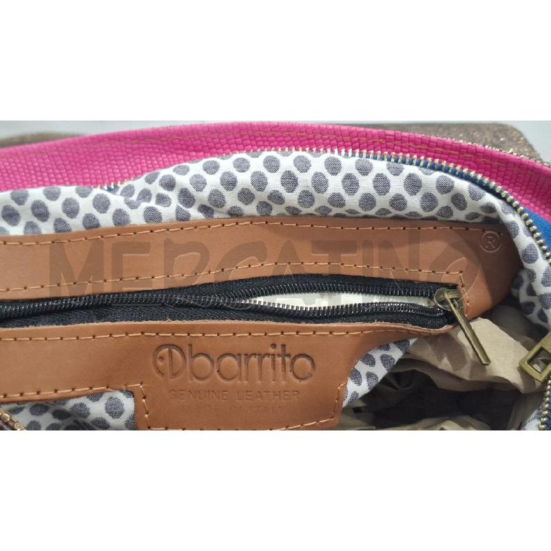 BORSA DONNA EBARRITO PELLE MULTICOLOR DESIGN SPORT. MOTIVO GEOM. ROSSO/NERO | Mercatino dell'Usato Salerno fratte 4