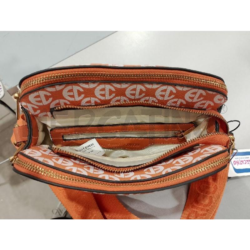BORSA DONNA ENRICO COVERI ARANCIO EC BIANCHE | Mercatino dell'Usato Salerno fratte 4