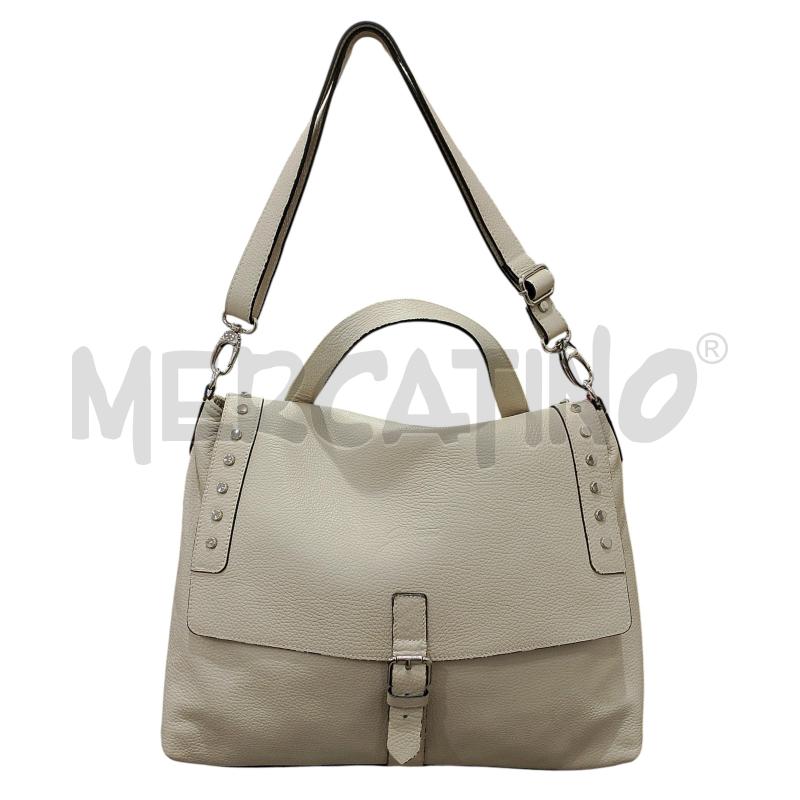 BORSA DONNA GATTINONI 100% PELLE BEIGE CHIARO CON TRACOLLA | Mercatino dell'Usato Salerno fratte 1