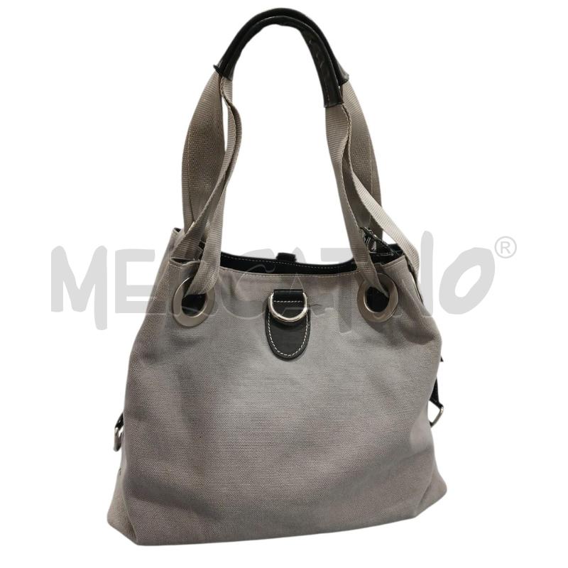 BORSA DONNA GENUINE LEATHER GRIGIA  | Mercatino dell'Usato Salerno fratte 1