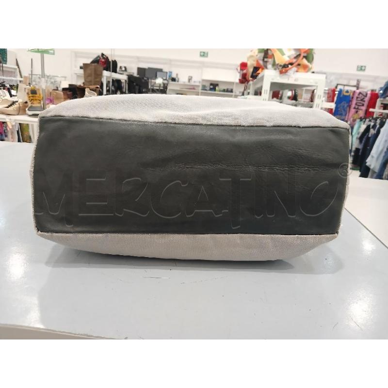 BORSA DONNA GENUINE LEATHER GRIGIA  | Mercatino dell'Usato Salerno fratte 2