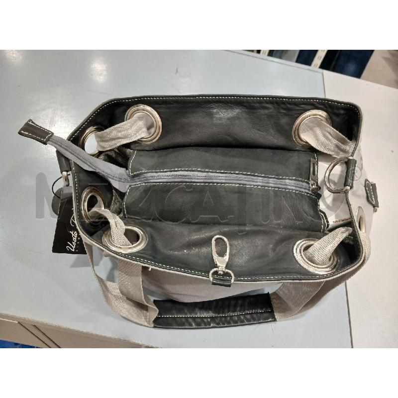 BORSA DONNA GENUINE LEATHER GRIGIA  | Mercatino dell'Usato Salerno fratte 4