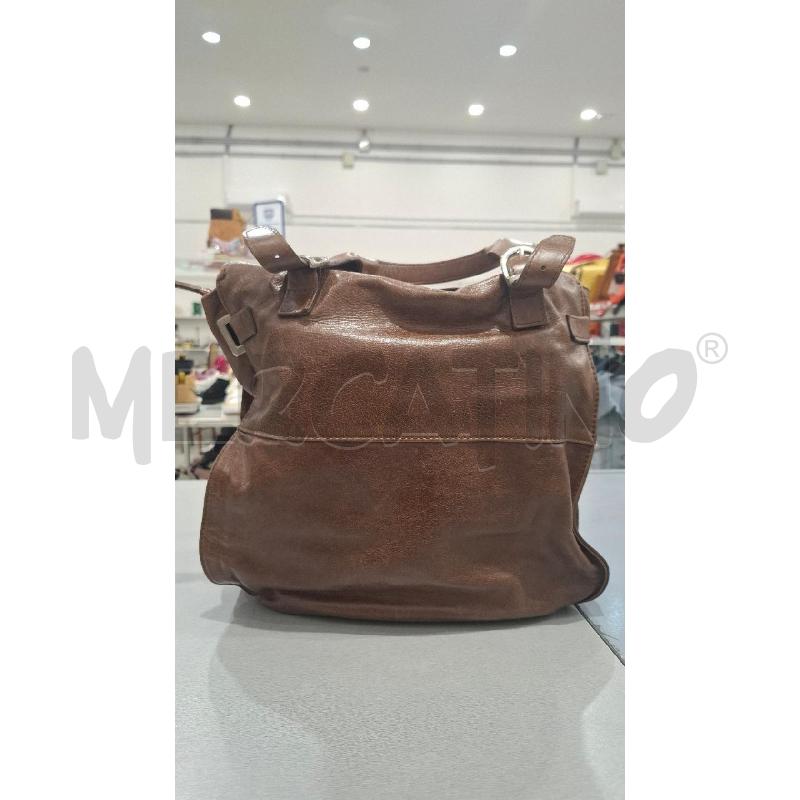 BORSA DONNA GENUINE LEATHER MARRONE | Mercatino dell'Usato Salerno fratte 2