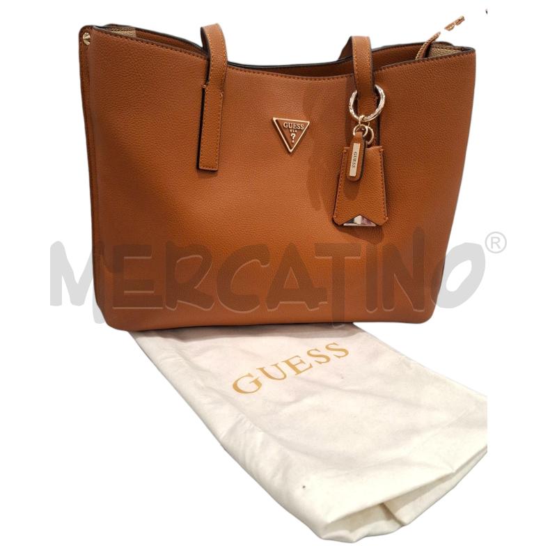 BORSA DONNA GUESS DONNA MERIDIAN TOTE MARRONE COME NUOVA | Mercatino dell'Usato Salerno fratte 1