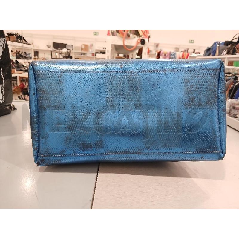 BORSA DONNA GUM CHIARINI BLU PLA EFFETTO PITONE | Mercatino dell'Usato Salerno fratte 2