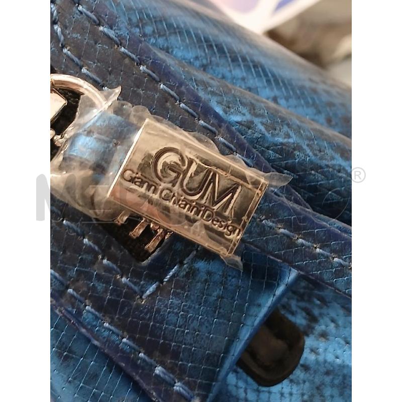 BORSA DONNA GUM CHIARINI BLU PLA EFFETTO PITONE | Mercatino dell'Usato Salerno fratte 4