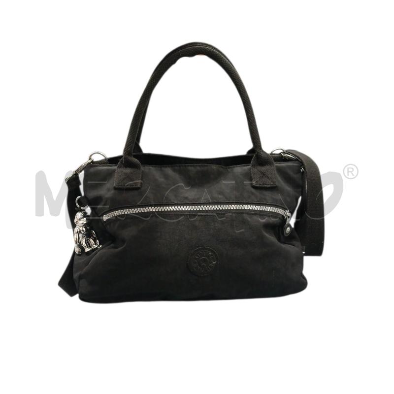 BORSA DONNA KIPLING NERA IN TESSUTO CON ACCESSORIO | Mercatino dell'Usato Salerno fratte 1