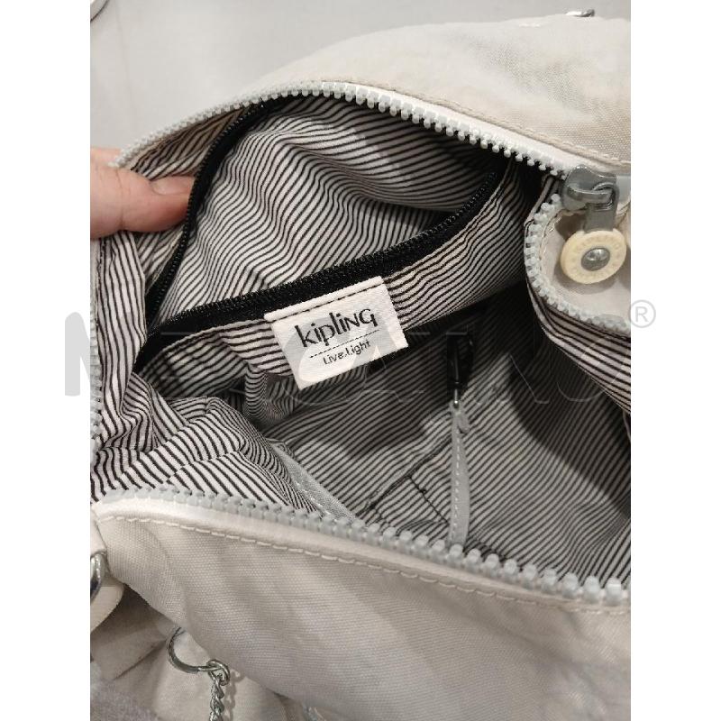 BORSA DONNA KIPLIN GRIGIA CON ACCESSORIO | Mercatino dell'Usato Salerno fratte 4