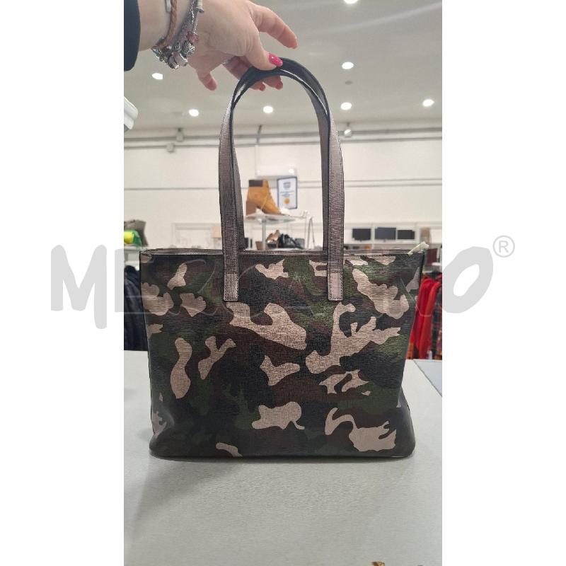 BORSA DONNA LOVE MOSCHINO SHOPPER MIMETICA MILITARE | Mercatino dell'Usato Salerno fratte 4