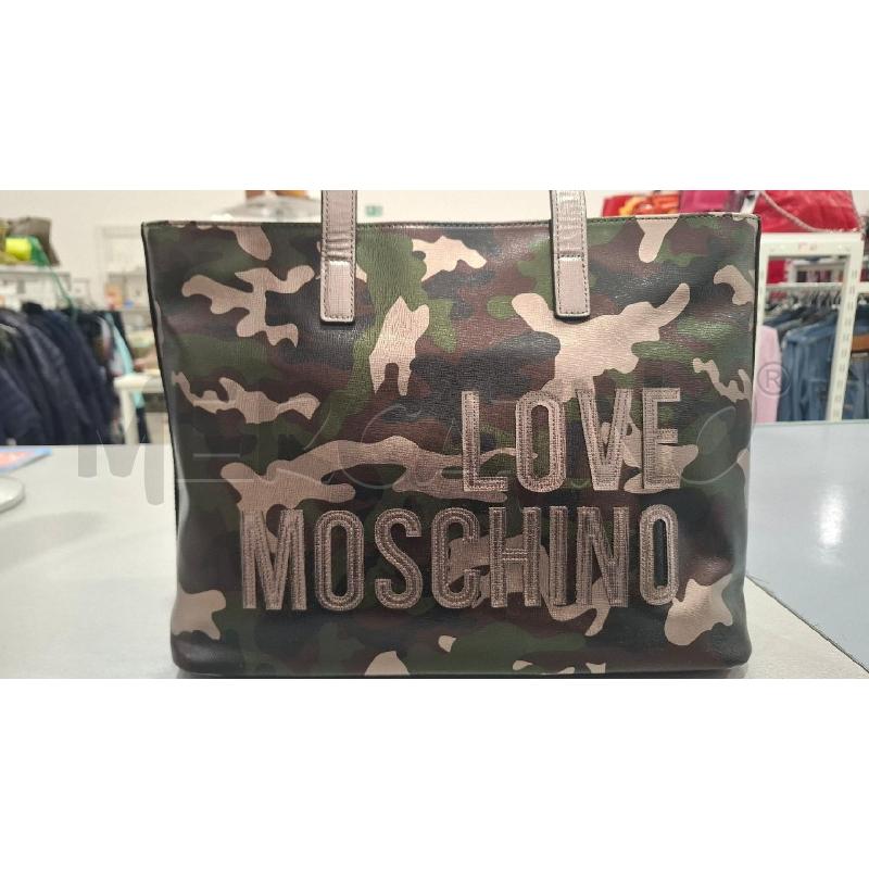 BORSA DONNA LOVE MOSCHINO SHOPPER MIMETICA MILITARE | Mercatino dell'Usato Salerno fratte 5