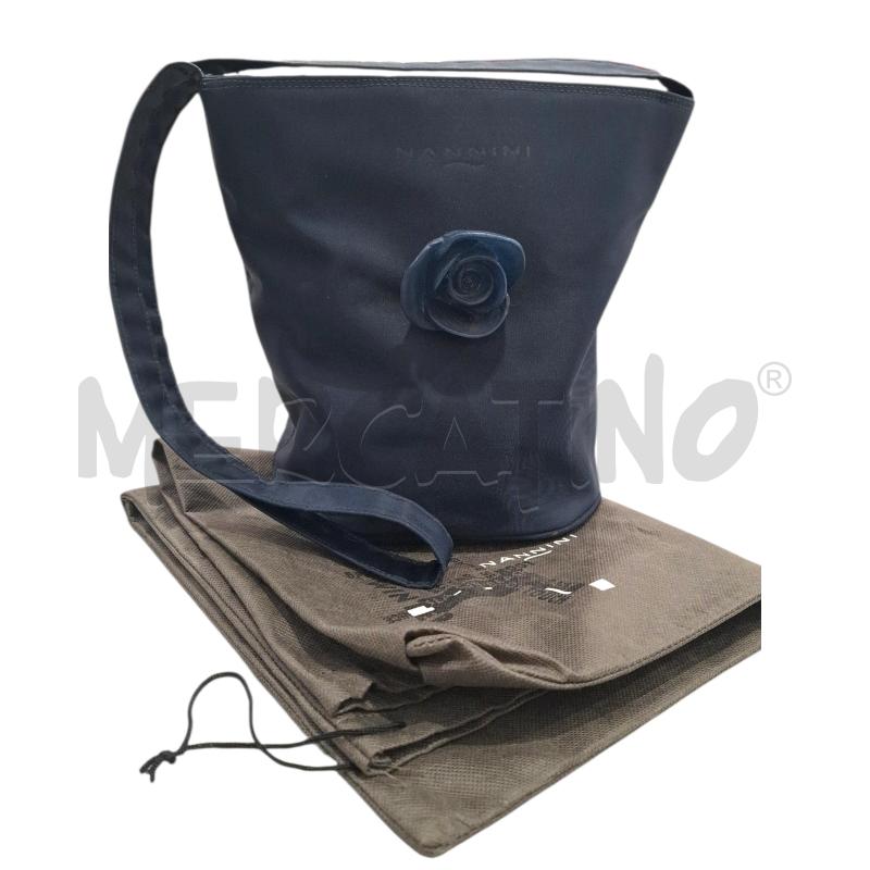 BORSA DONNA NANNINI BLU NAVY ROSA AVANTI | Mercatino dell'Usato Salerno fratte 1