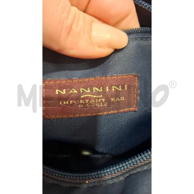 BORSA DONNA NANNINI BLU NAVY ROSA AVANTI | Mercatino dell'Usato Salerno fratte 2