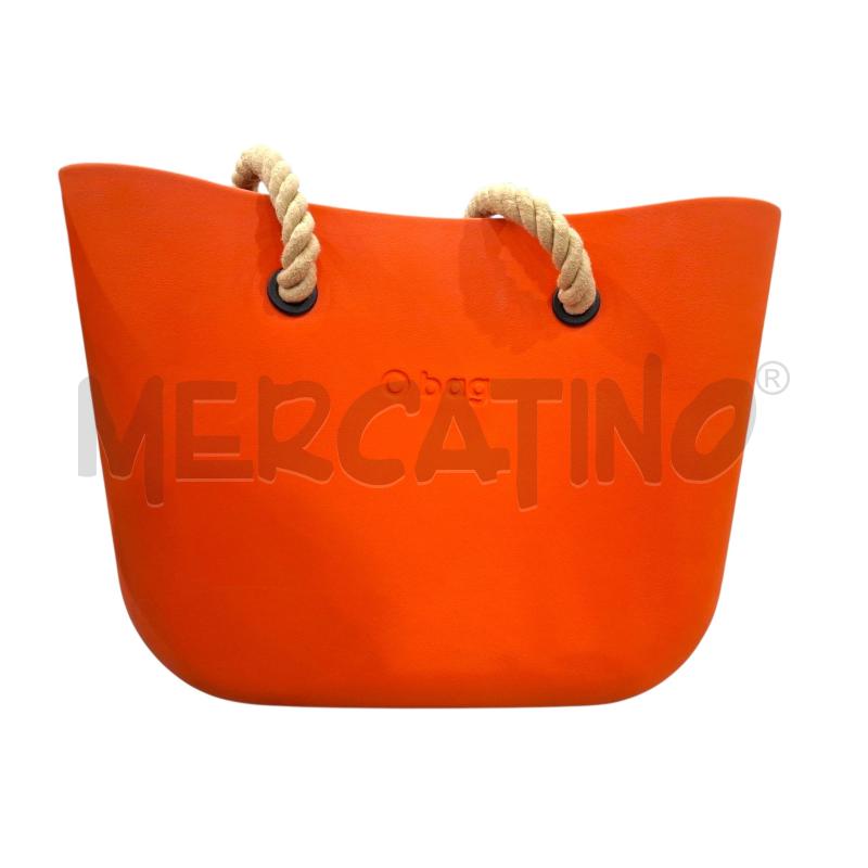 BORSA DONNA O BAG ARANCIO INTERNO MELANGE MANICA A CORDA | Mercatino dell'Usato Salerno fratte 1