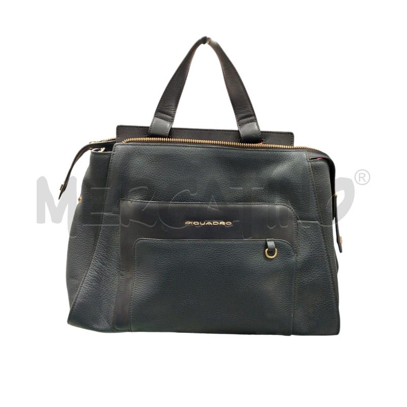 BORSA DONNA PIQUADRO BLU NAVY (MANCA TRACOLLA) | Mercatino dell'Usato Salerno fratte 1