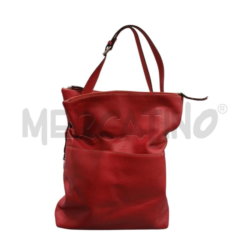 BORSA DONNA PULICATI PELLETTERIA ROSSA PELLE | Mercatino dell'Usato Salerno fratte 1