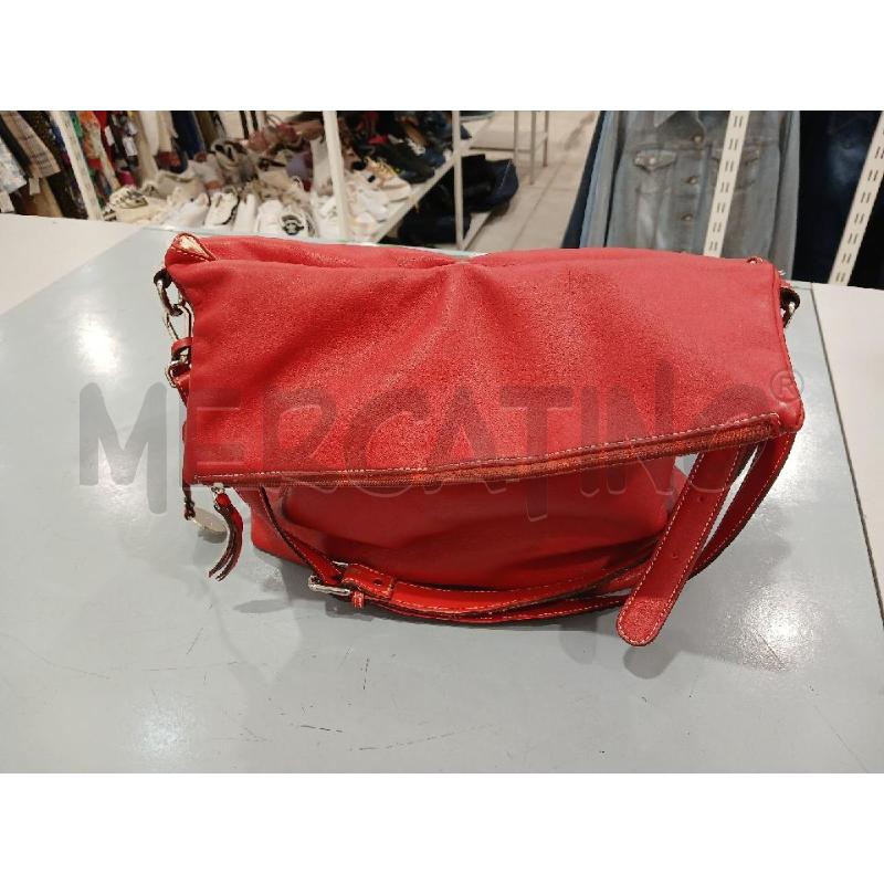 BORSA DONNA PULICATI PELLETTERIA ROSSA PELLE | Mercatino dell'Usato Salerno fratte 2