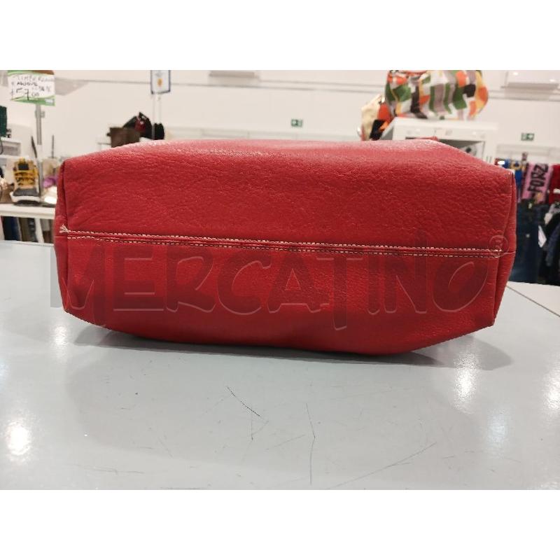 BORSA DONNA PULICATI PELLETTERIA ROSSA PELLE | Mercatino dell'Usato Salerno fratte 3