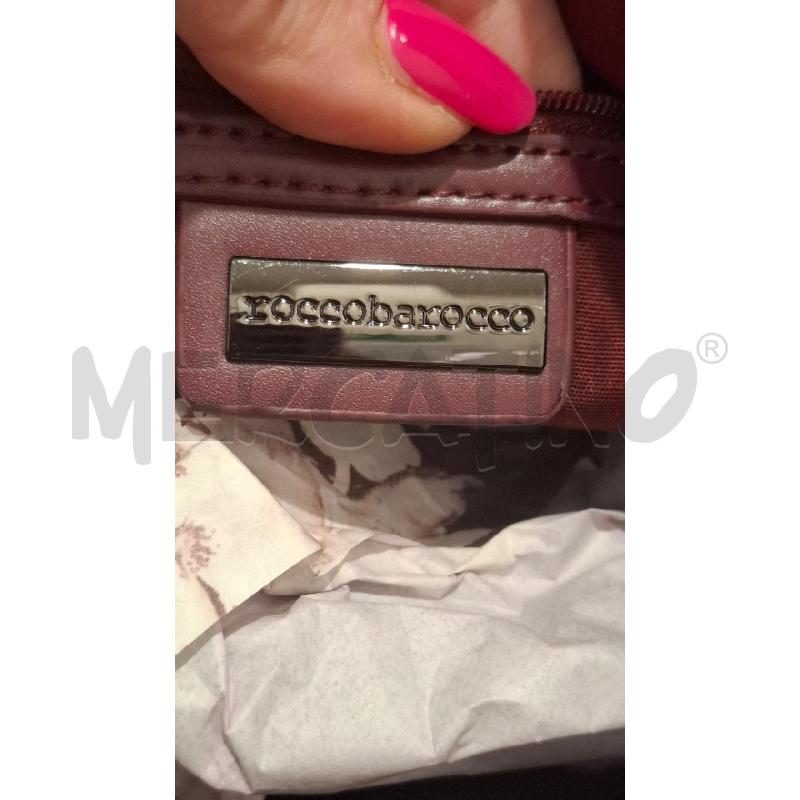 BORSA DONNA ROCCO BAROCCO ROSSA TESSUTO (NO TRACOLLA) | Mercatino dell'Usato Salerno fratte 4