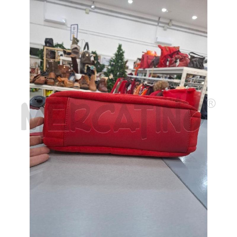 BORSA DONNA ROSSA GRANDE VELLUTINO | Mercatino dell'Usato Salerno fratte 4