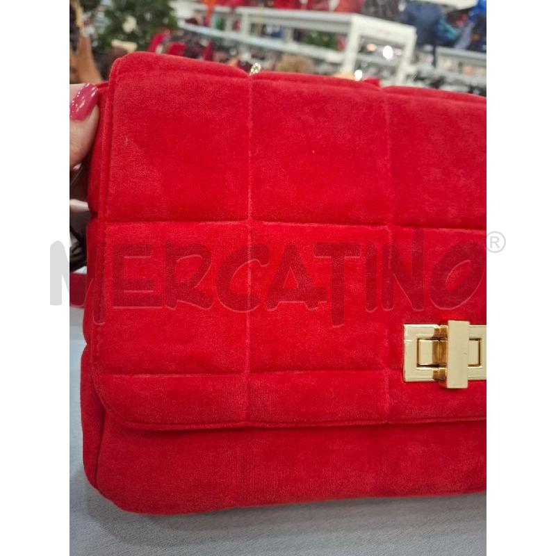 BORSA DONNA ROSSA GRANDE VELLUTINO | Mercatino dell'Usato Salerno fratte 5