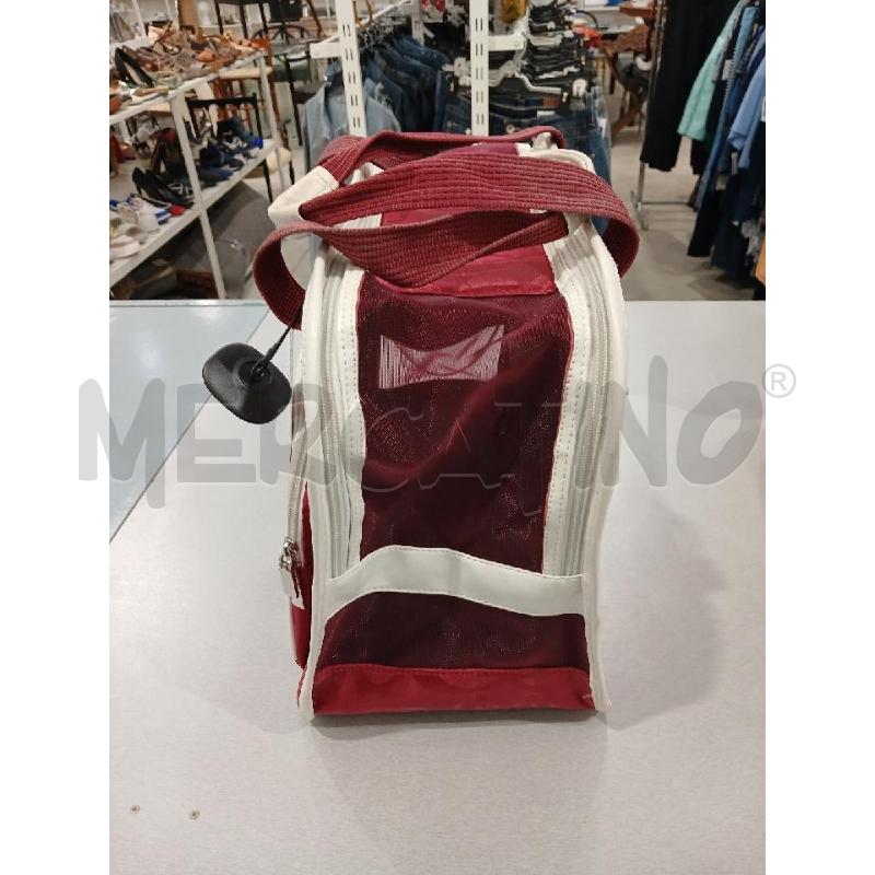 BORSA TRACOLLA CANE AMARANTO BIANCA  | Mercatino dell'Usato Salerno fratte 3