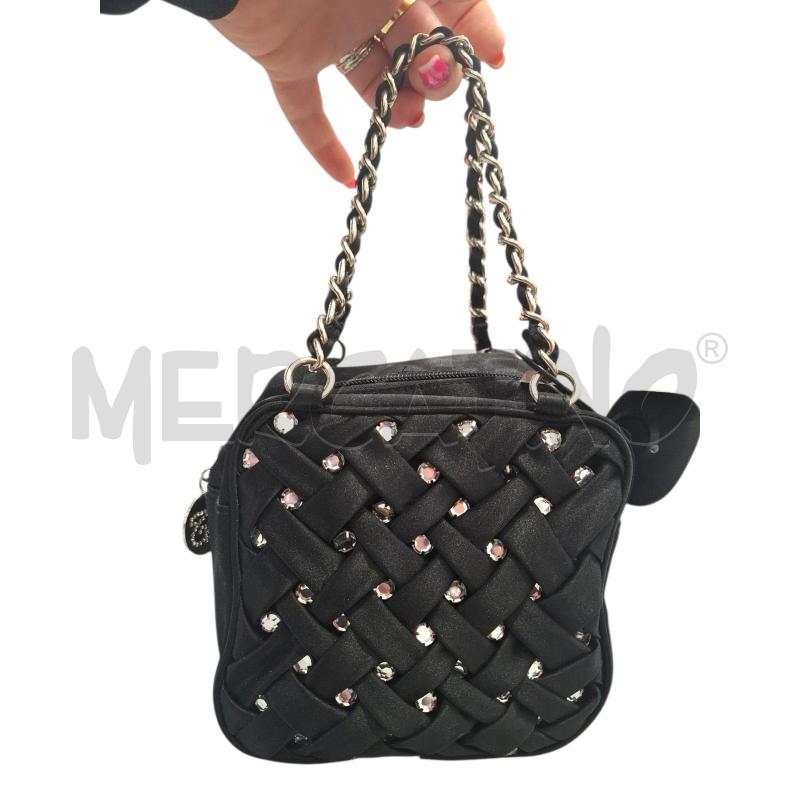 BORSETTA DONNA TOSCA BLU NERA BRILL. APPL. | Mercatino dell'Usato Salerno fratte 1