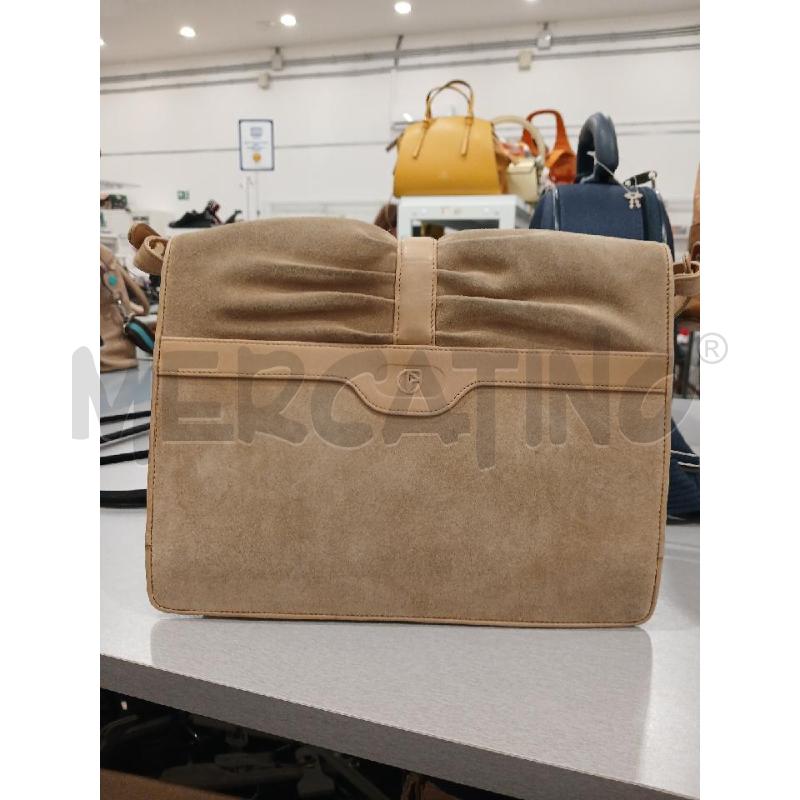 BORSETTA DONNA VINTAGE BEIGE SCAMOSCIATA LAVORAZIONE PLISSE' | Mercatino dell'Usato Salerno fratte 2