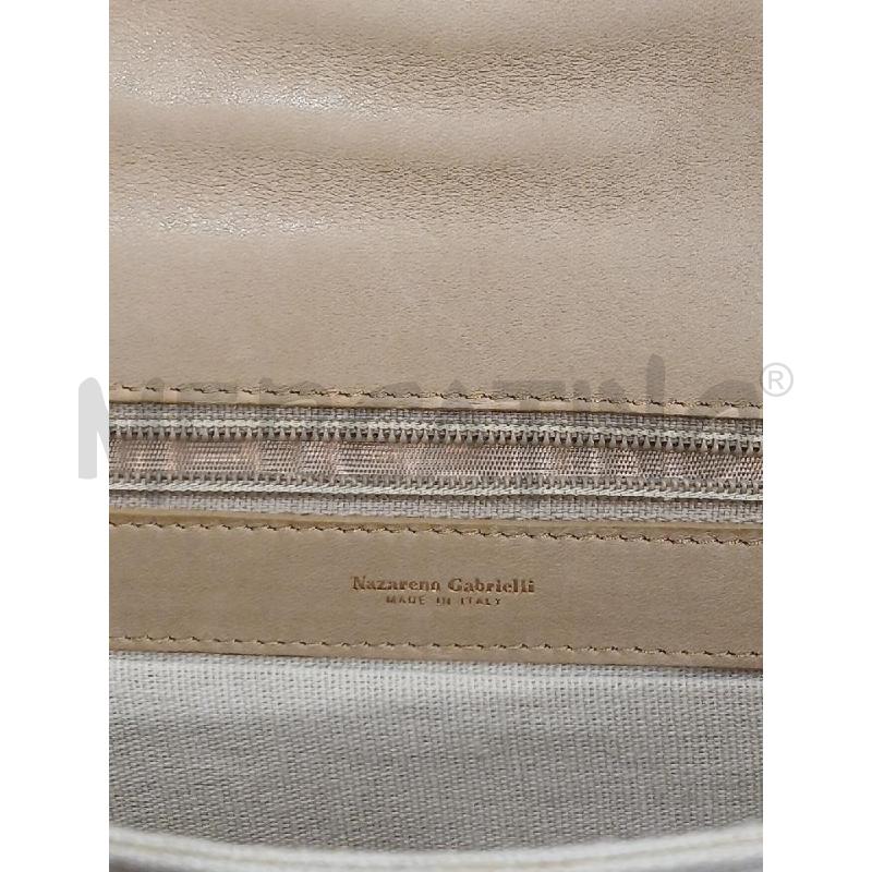 BORSETTA DONNA VINTAGE BEIGE SCAMOSCIATA LAVORAZIONE PLISSE' | Mercatino dell'Usato Salerno fratte 4