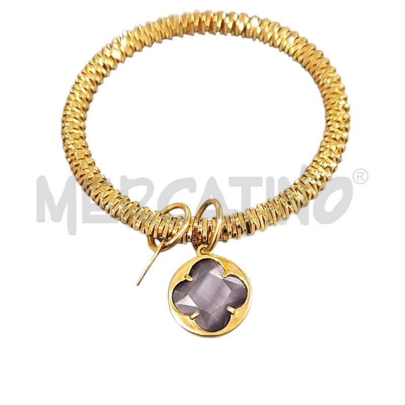 BRACCIALE GISEL DORATO CON CIONDOLO MONOGRAMMA FIORE  | Mercatino dell'Usato Salerno fratte 2