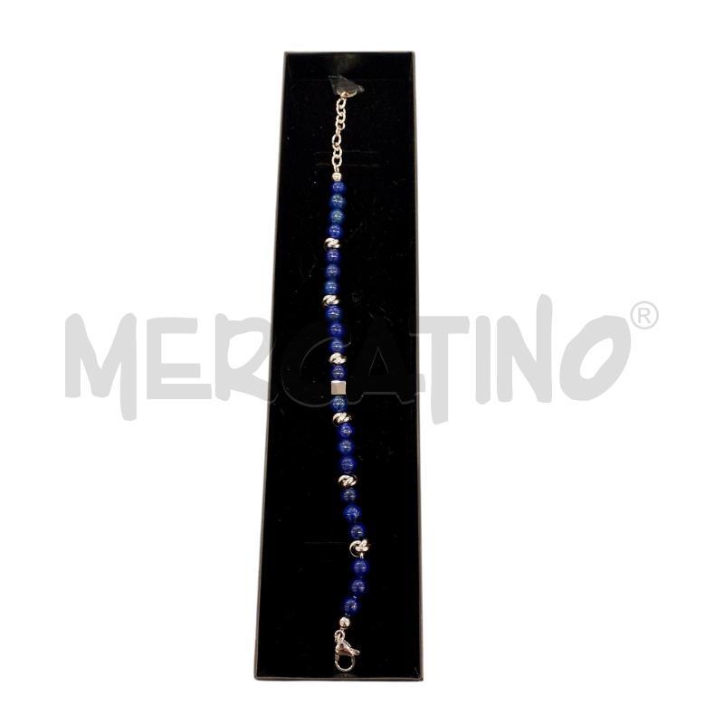 BRACCIALE LUCA BARRA PIETRE BLU NUOVO IN SCATOLA | Mercatino dell'Usato Salerno fratte 1