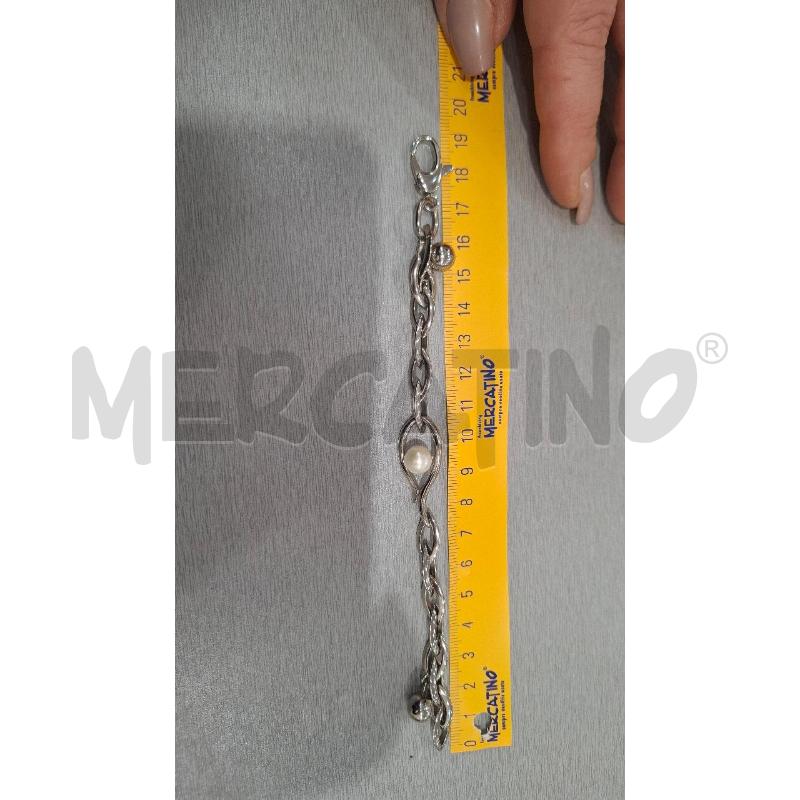 BRACCIALE MORELLATO ACCIAIO CON PERLA COLTIVATA  | Mercatino dell'Usato Salerno fratte 4