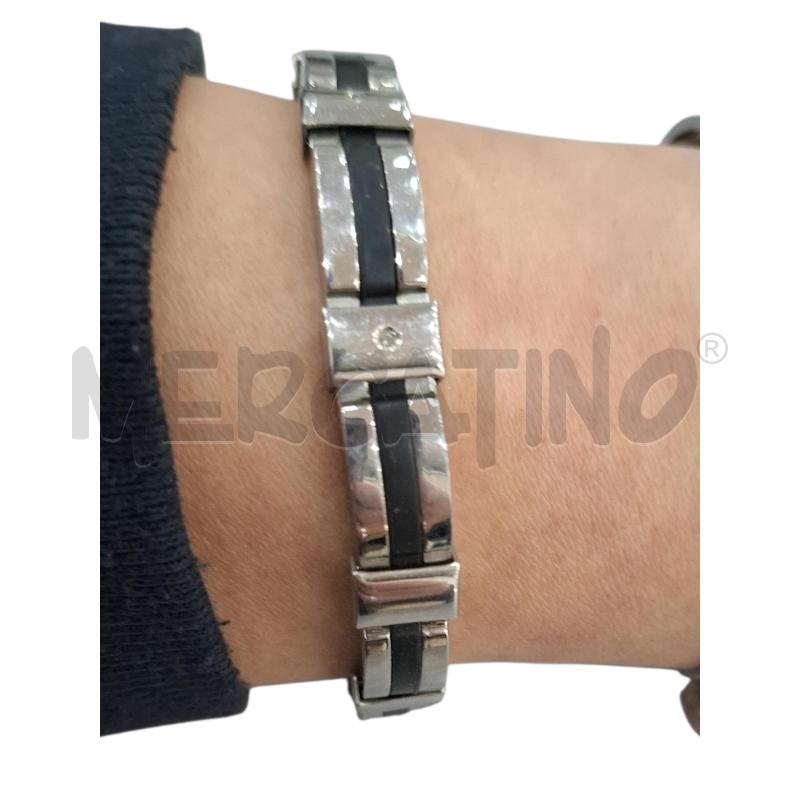 BRACCIALE U NERO ACCIAIO RIGH | Mercatino dell'Usato Salerno fratte 1