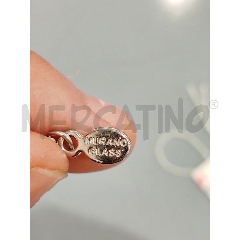 BRACCIALE VETRO MURANO GRIGIO NERO ARG | Mercatino dell'Usato Salerno fratte 4