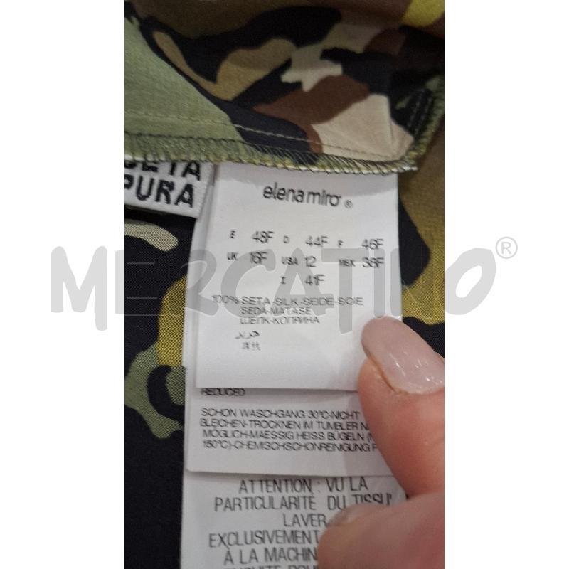 CAMICIA/VESTITINO DONNA ELENA MIRO FANT MILITARE 100X100 SETA | Mercatino dell'Usato Salerno fratte 4