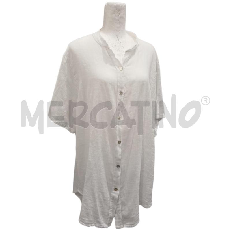 CAMICIA DONNA 100X100 COTONE BIANCA TG.U | Mercatino dell'Usato Salerno fratte 1