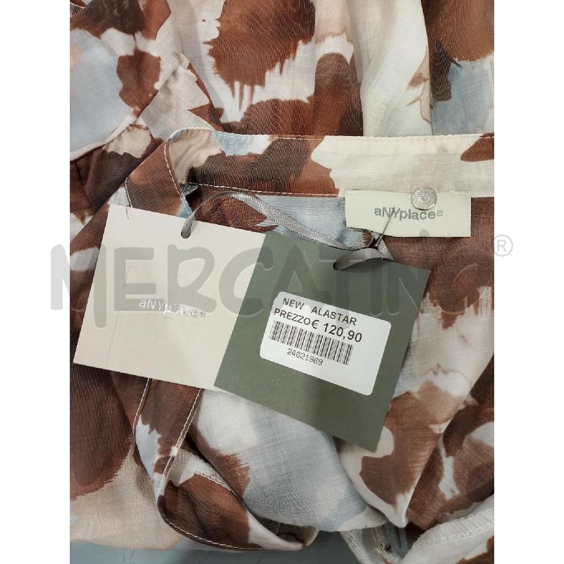 CAMICIA DONNA ANYPLACE FANT MARRONE BEIGE CEL. | Mercatino dell'Usato Salerno fratte 3