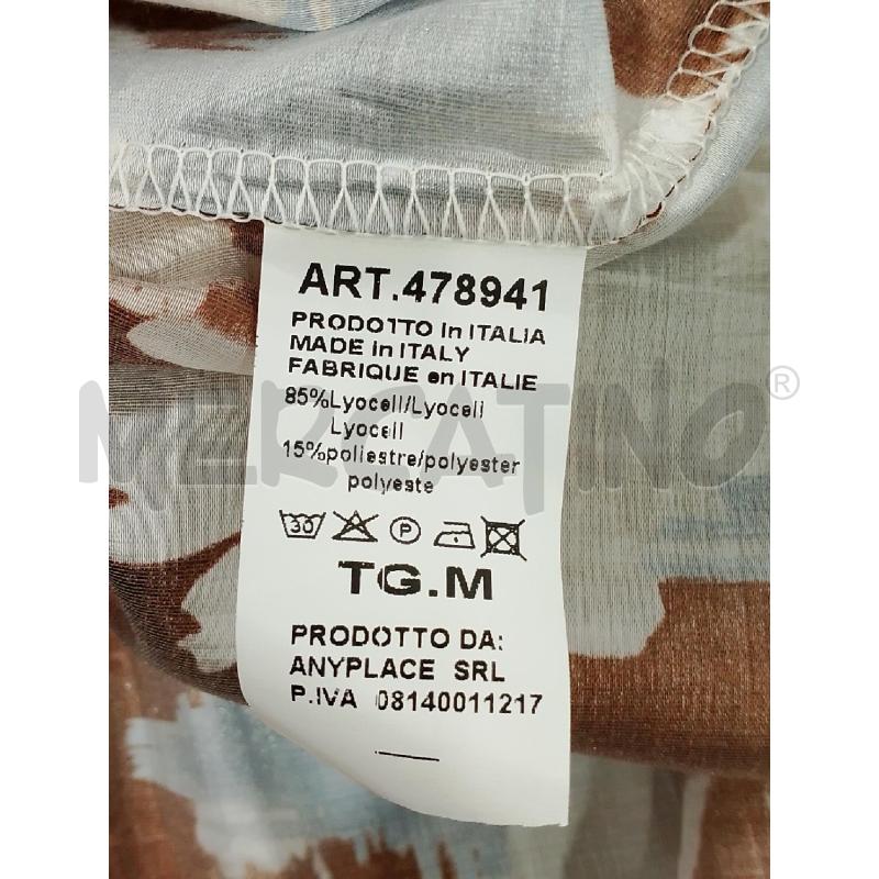 CAMICIA DONNA ANYPLACE FANT MARRONE BEIGE CEL. | Mercatino dell'Usato Salerno fratte 4