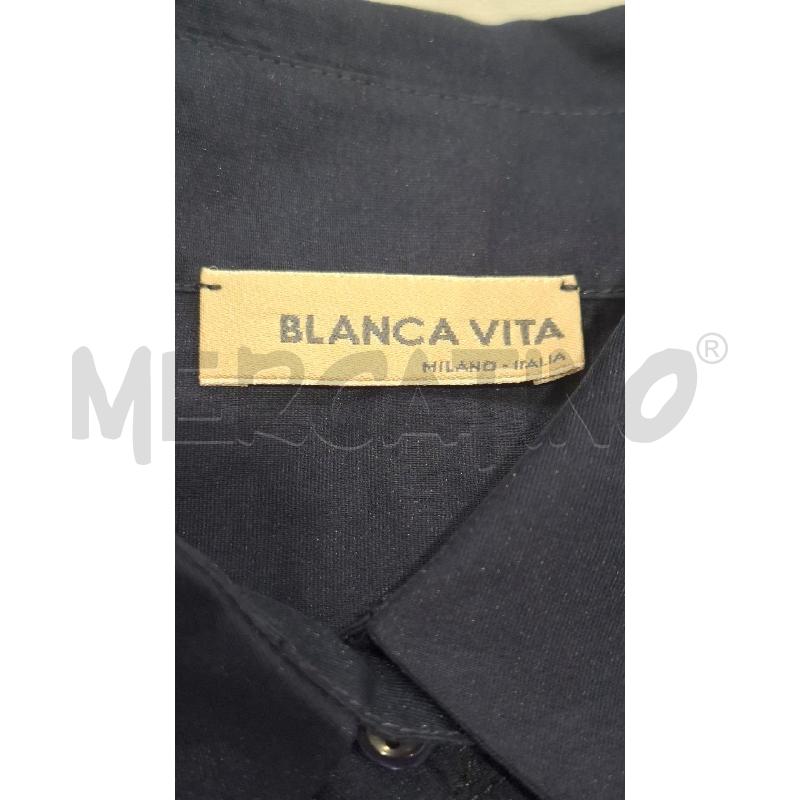 CAMICIA DONNA BLANCA VITA BLU NAVY TG.42 | Mercatino dell'Usato Salerno fratte 3
