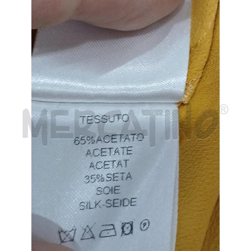 CAMICIA DONNA BLANCA VITA GIALLA MISTO SETA | Mercatino dell'Usato Salerno fratte 4