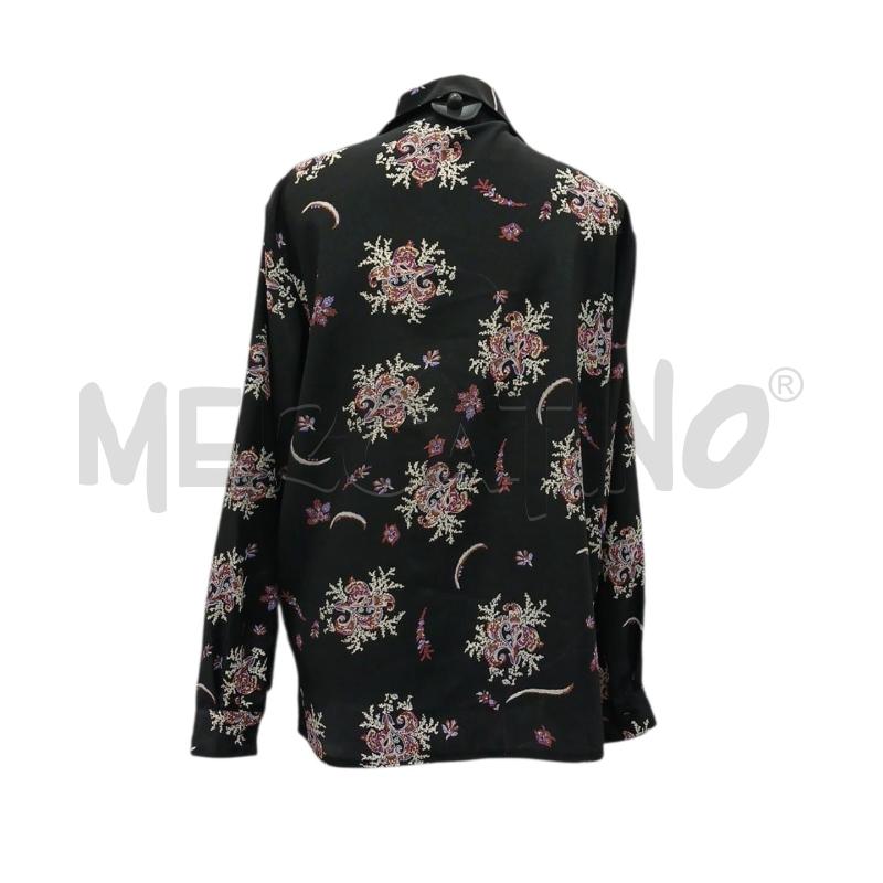 CAMICIA DONNA DONNA SETA IN SETA NERA FANT FIORI | Mercatino dell'Usato Salerno fratte 2