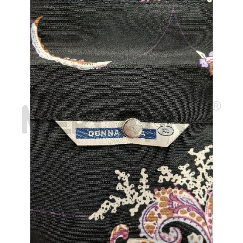 CAMICIA DONNA DONNA SETA IN SETA NERA FANT FIORI | Mercatino dell'Usato Salerno fratte 3