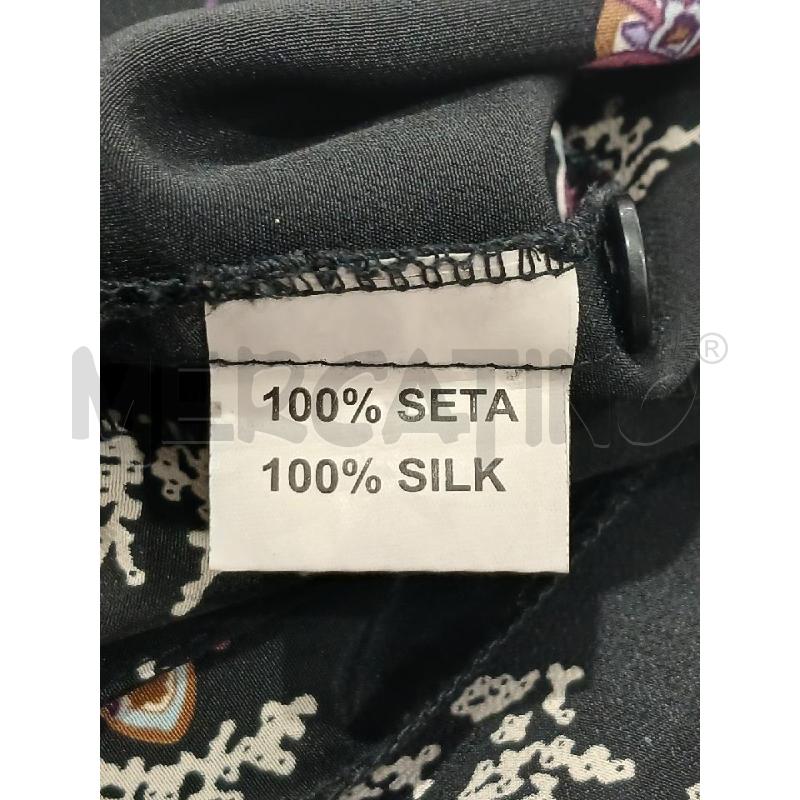 CAMICIA DONNA DONNA SETA IN SETA NERA FANT FIORI | Mercatino dell'Usato Salerno fratte 4