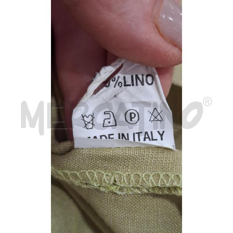CAMICIA DONNA GABRIELLA VERDE ACIDO IN LINO | Mercatino dell'Usato Salerno fratte 4