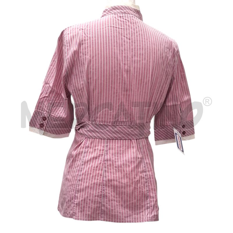 CAMICIA DONNA IBLUES RIGHE ROSA E BIANCHE MISTO COTONE | Mercatino dell'Usato Salerno fratte 2