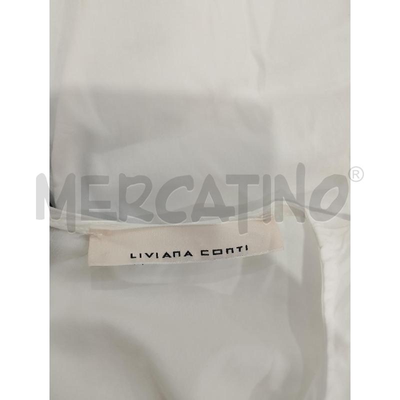 CAMICIA DONNA LIVIANA CONTI 80X100 COTONE META' BIANCA E META' CELESTE | Mercatino dell'Usato Salerno fratte 3